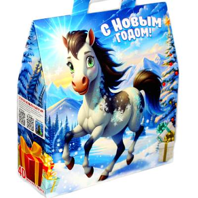 Сладкий подарок на Новый Год в картонной упаковке весом 430 грамм